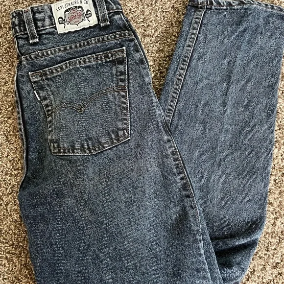 VTG 80s Levis Grand Silver Tab‎ Mens Dark Denim Acid Wash Jeans Pant W28 xL30.
